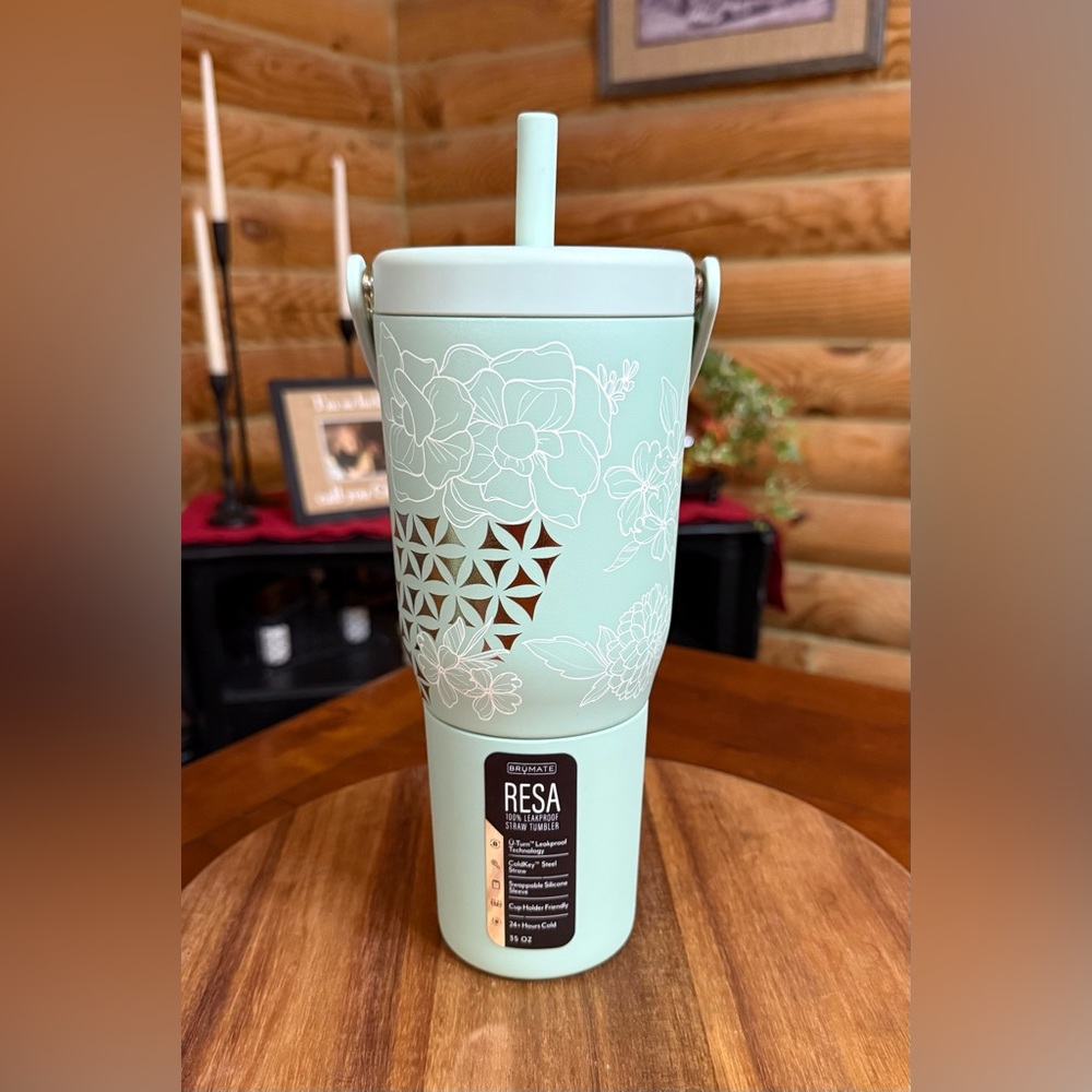 GOLDEN BLOOM Brumate 35oz Resa 100% LEAKPROOF Straw Tumbler